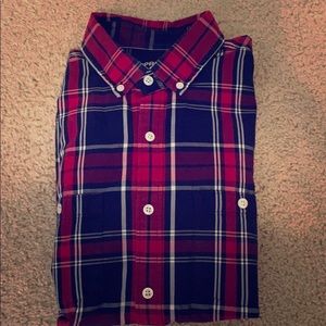 Men’s Express plaid button-down shirt